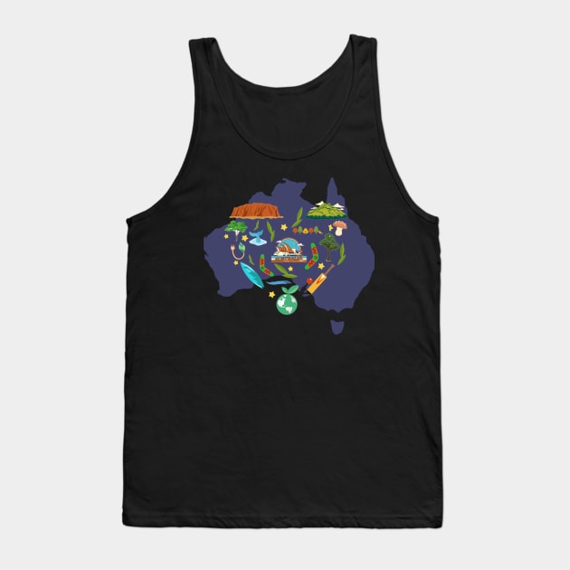 The wholesome Australian world Tank Top by HALLSHOP